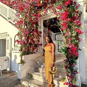 Cresent Dress Gold (M)